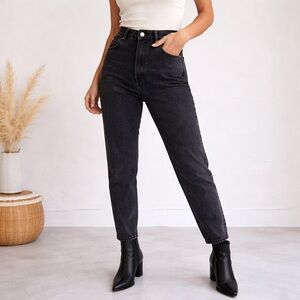 Vintage Wrangler Relaxed Fit Tapered Cotton Rigid Denim Jean Black 10X30 USAmade